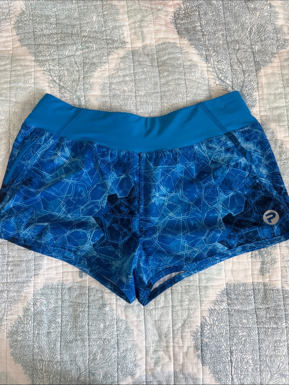 Pelagic Women’s Medium Blue Hex Fishing Swim Shorts Size Medium